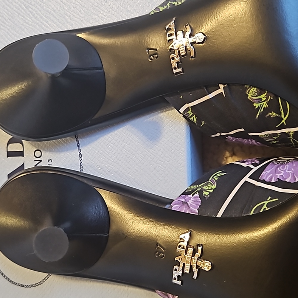 🛑PRADA Calzature Donna Kitten Heels - Picture 7 of 9